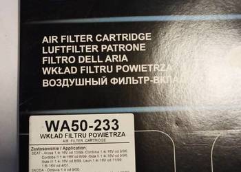 filtr powietrza WA 50-233