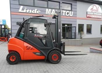 Gazowy wózek widłowy Linde H30T-02 Triplex , przesuw boczny / BD-2219
