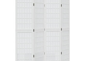 Parawan pokojowy 4-panelowy biały lite drewno paulowni WM-358786