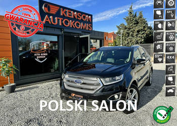 Ford EDGE 4x4, 1-Wł, Bezwypadkowy, Świeży Rozrząd, LED, Asystenci,Kamera C…