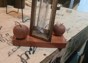 Szklane Terrarium Z Probówkami, Terrarium Dla Roślin Z Drewnianym Stojakiem