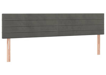 Zagłówek do łóżka z LED ciemnoszary 180x5x78/88 cm aksamit WM-3121813