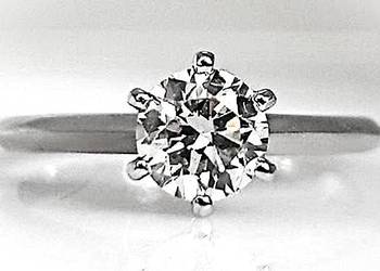 Pierścionek z brylantem 0,71 ct białe złoto pr. 585 Likwidacja -50%