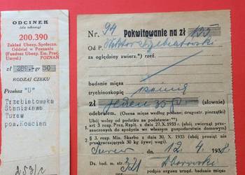 ( 2556 ) Pokwitowanie Z Badania Mięsa I Opłata Ubezpieczenia