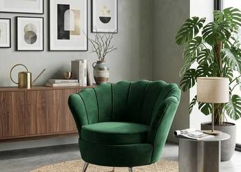 Fotel Muszelka Butelkowa Zieleń, Różne Kolory, Dostawa 0zł!