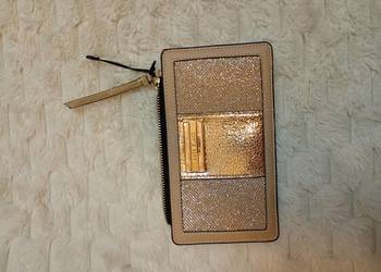 RIVER ISLAND/Bogato zdobiony portfel z Londynu, Gold Rose, NOWY