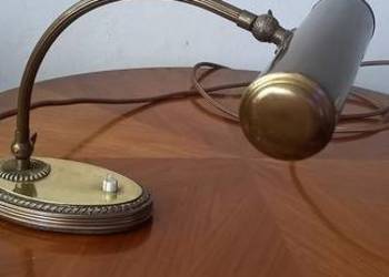 Mosiężna lampka gabinetowa bankierka