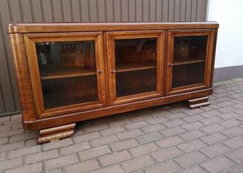 Komoda/ Szafka RTV ART-DECO Orzech-Dąb Niska Stara Antyk Po Renowacji.