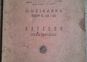 Katalog części zamiennych Guzikarka  Durkopp KL. 566 i 567