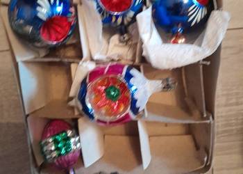 Ozdoby choinkowe bąbki oświetlenie lampki z prl