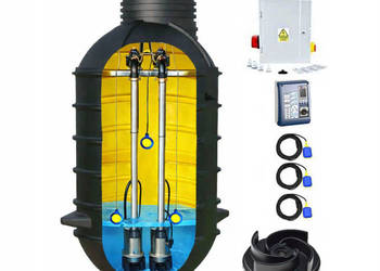 PRZEPOMPOWNIA DWUPOMPOWA DN1200 H2600 PEDROLLO VXM VORTEX