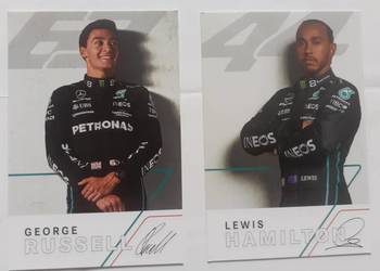 Karty F-1 Mercedes AMG, Hamilton, Russel