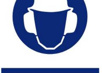 Naklejka BHP Stosuj ochronę głowy i słuchu! GL005