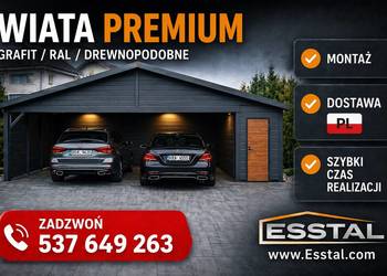 Wiata Garażowa  - Garaż Blaszany- Carport |Konstrukcja – ESSTAL-