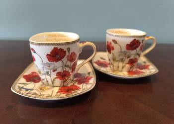 Piękny zestaw porcelany do kawy espresso Piękny zestaw porcelany do kawy espresso