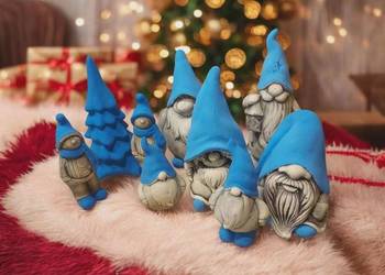 Skrzat świątecznych choinka gipsowa skrzaty bałwan mikołaj Skrzat świątecznych choinka gipsowa skrzaty bałwan mikołaj