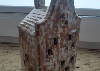 lampion domek ceramiczny