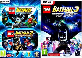LEGO BATMAN VIDEOGAME + BATMAN 2 DC SUPER HEROES + BATMAN 3 POZA GOTHAM