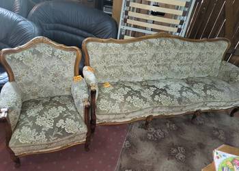 Komplet wypoczynkowy LUDWIK 2+1 chippendale sofa fotel