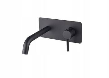 Bateria umywalkowa podtynkowa Besco Illusion, czarny matt BU-IS-CZ