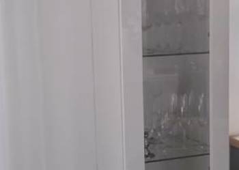 Witryna ze szkłem biały / biały połysk