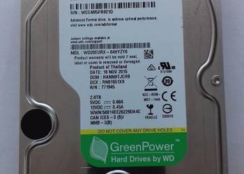 Dysk 2TB WD20EURX SATA III do monitoringu