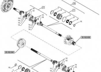 New Holland T6070 Wałek napędowy 14t, 992,15mm l 47925814