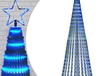 vidaXL Choinka LED 475 diod LED Niebieski 247 cm(SKU:4016398)