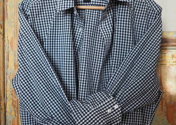 Koszula Męska-Krata-H&M-L-Easy Iron