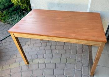 Stół sosnowy lite drewno odświeżony blat ikea