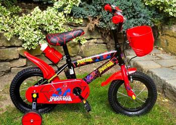 Rowerek dziecięcy Spider-Man. Koła 12 ". Dodatkowe kółka boczne