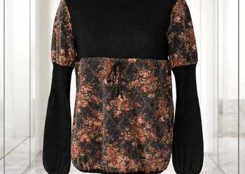 Golf w kwiatki bluzka S/M