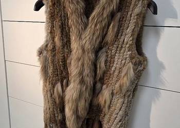 WOOOW! Cudowna kamizelka z naturalnego futra królika i lisa