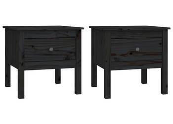 vidaXL Stoliki boczne, 2 szt., czarne, 50x50x49 cm(SKU:813803)