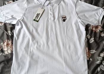 Koszulka polo Karl Lagerfeld, kolor biały rozmiar XXL promocja