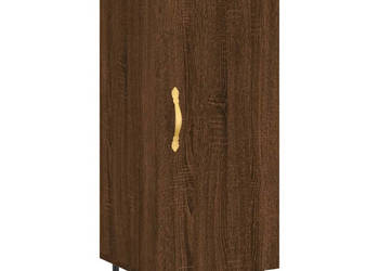 Szafka brązowy dąb 345x34x90 cm materiał drewnopochodny WM-828523