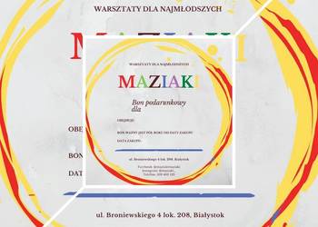 Bon podarunkowy karta voucher zajęcia dla dzieci sensoryczne