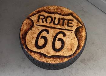 Stolik z opony samochodowej route 66