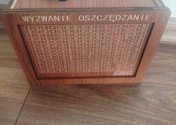 Skarbonka drewniana + mazak, oszczędzanie