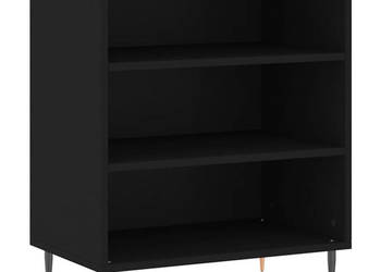 Szafka czarna 57x35x70 cm materiał drewnopochodny WM-827125