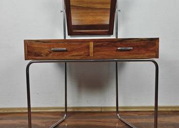 Autorski projekt toaletki inspirowany stylem Bauhaus Art Deco Chrom Fornir