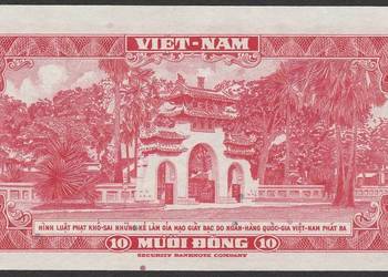 WIETNAM 10 DONG 1962 - STAN BANKOWY UNC