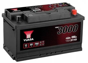 Akumulator 80Ah 760A Yuasa Standard 12V Prawy Plus