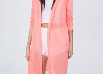 Ażurowy kardigan XZ876-42F sinsay XL pink róż