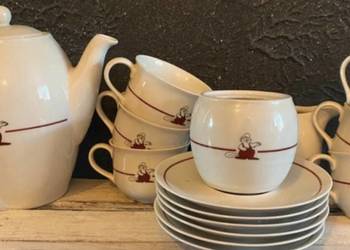 Zestaw serwis porcelanowy do kawy lub herbaty dla Kronopol retro vintage