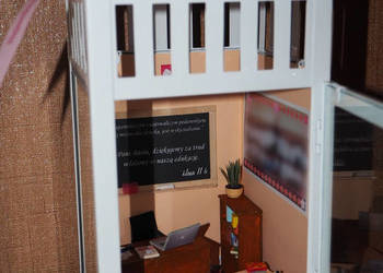 Lampion z miniaturową klasą – dla nauczyciela (handmade) Lampion z miniaturową klasą – dla nauczyciela (handmade)