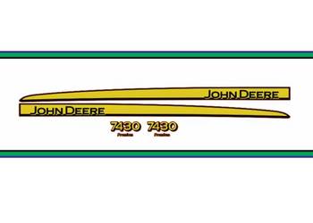 Naklejki na maskę Traktor Ciagnik John Deere 7430 Premium Nalepki naklejki