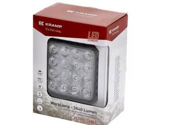 Lampa robocza LED, kwadratowa, 48W 3840 lm 10/30V światło rozproszone 16 LE