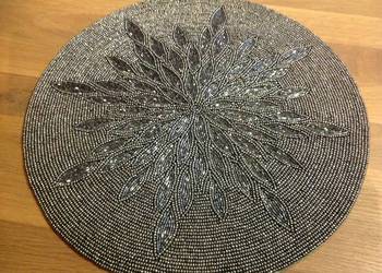 Podkładki na Stół ze Szklanych Koralików,Glamour - 3 szt Hand Made