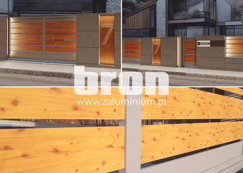 Bron Ogrodzenie aluminiowe drewnopodobne B02AL POZIOME